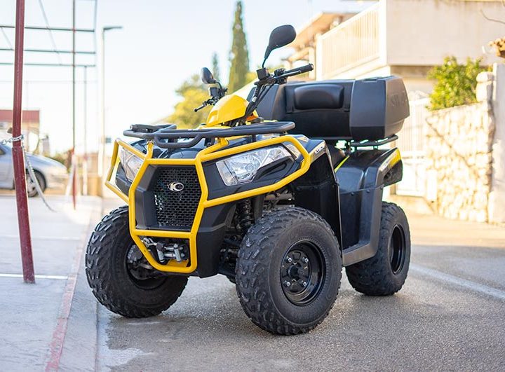 quad bike on the road